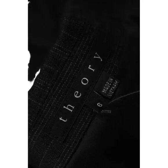 Theory Womens Classic Striped Dark Gray Wool Blend Blazer Size 6 - Picture 8 of 8